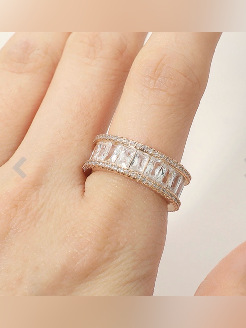 Rose Gold Crystal Ring